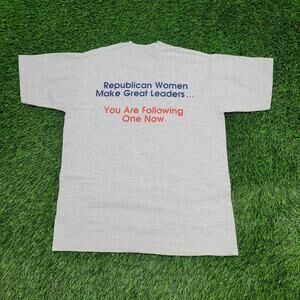 Vintage 80s Republican Party Shirt Womens Medium 19x24 USA
